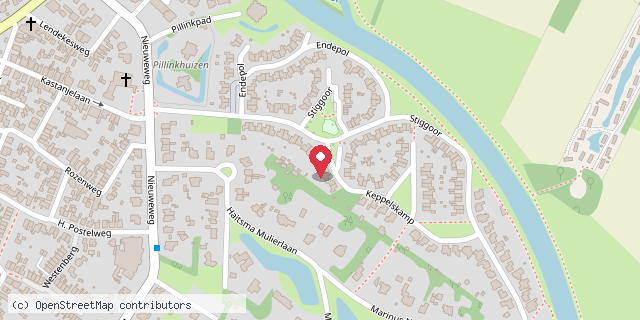 Een kaart met de locatie van Minibieb Berkeloord