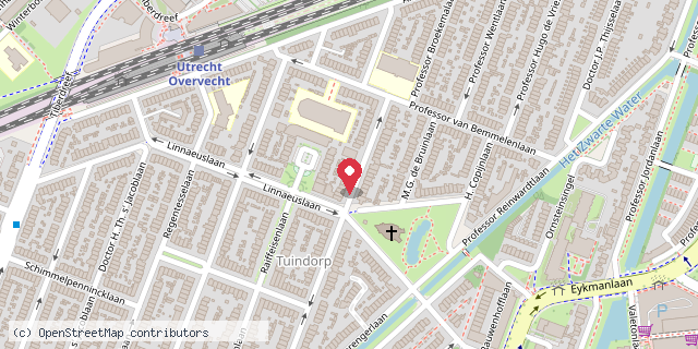 Een kaart met de locatie van Renée Hamelinck