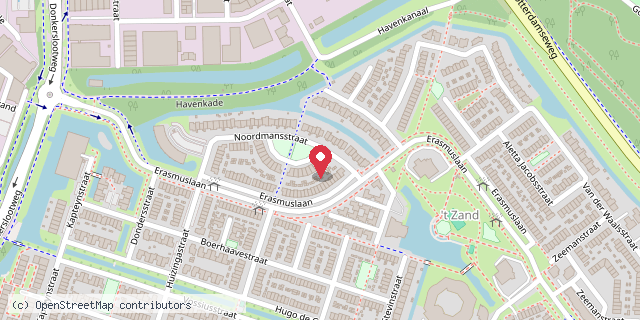 Een kaart met de locatie van Biebje