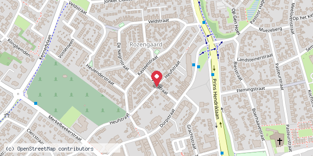 Een kaart met de locatie van Fam. S. Liedekerken