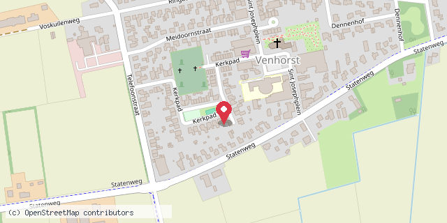 Een kaart met de locatie van Jessica hoevenaars
