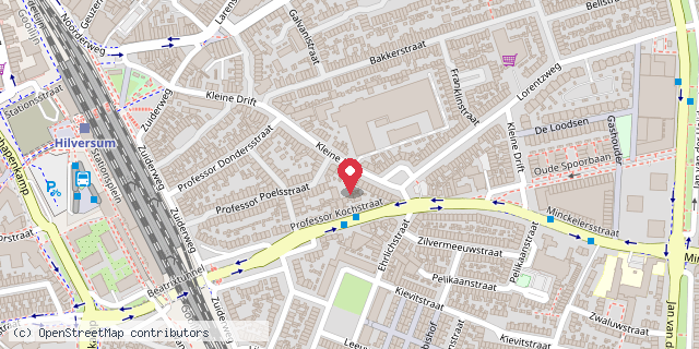 Een kaart met de locatie van Buurtbieb Kleine Drift