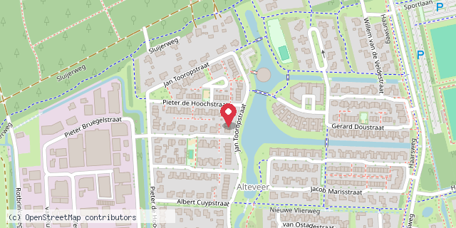 Een kaart met de locatie van Minibieb Bij de vijver