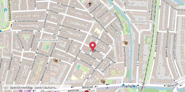 Een kaart met de locatie van Anne Leendertse