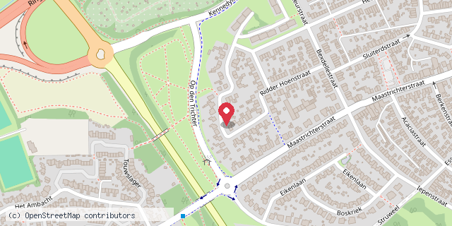 Een kaart met de locatie van Freek Posthuma