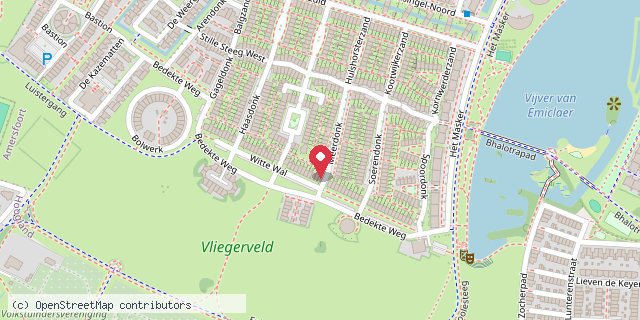 Een kaart met de locatie van Marits Minibieb