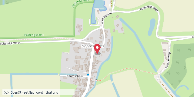 Een kaart met de locatie van Minibieb Lees Je Uit