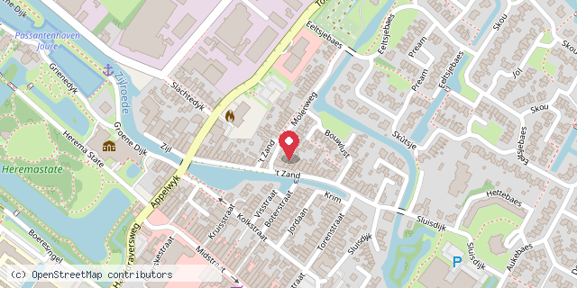 Een kaart met de locatie van Janetta en Jaap