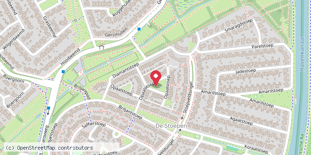 Een kaart met de locatie van Dineke Hofkamp-Oosting
