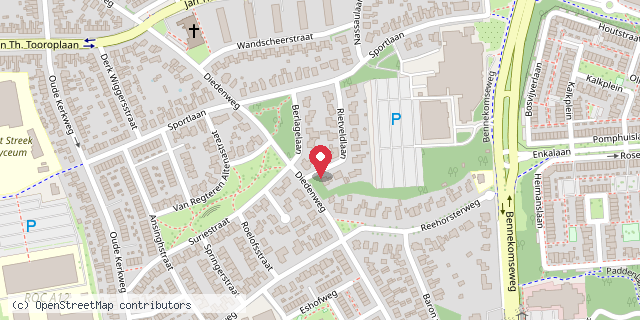 Een kaart met de locatie van Rvl