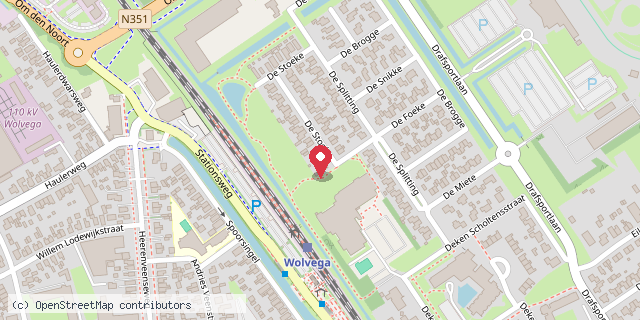 Een kaart met de locatie van Minibieb van Tess