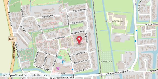 Een kaart met de locatie van Michella's Minibieb