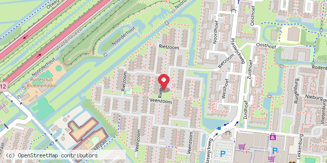 Een kaart met de locatie van Lotte de Ruiter