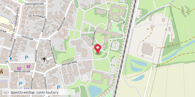 Een kaart met de locatie van De Lotting
