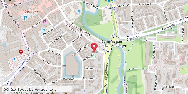 Een kaart met de locatie van Loes Habraken