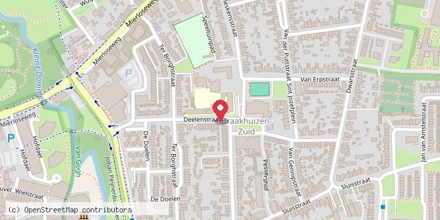 Een kaart met de locatie van Kindecentrum De Vlinder