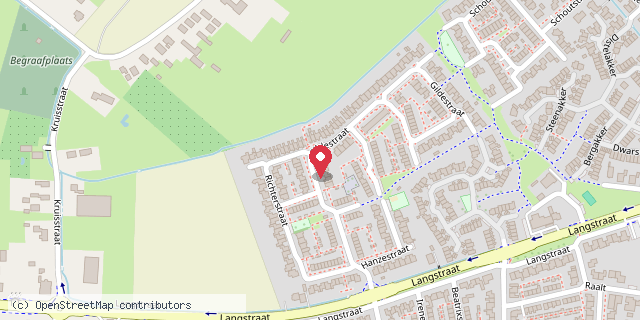 Een kaart met de locatie van De Gildevaar