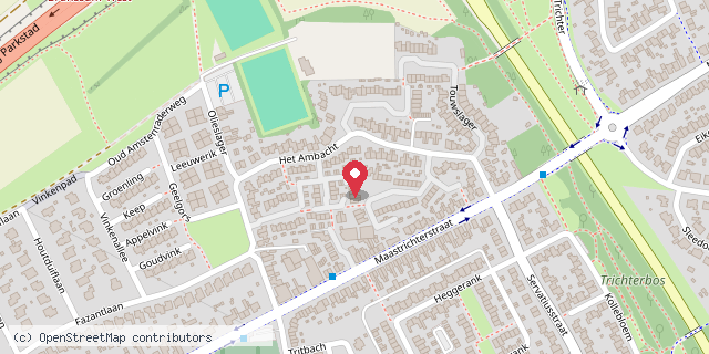 Een kaart met de locatie van De Zadelmaker