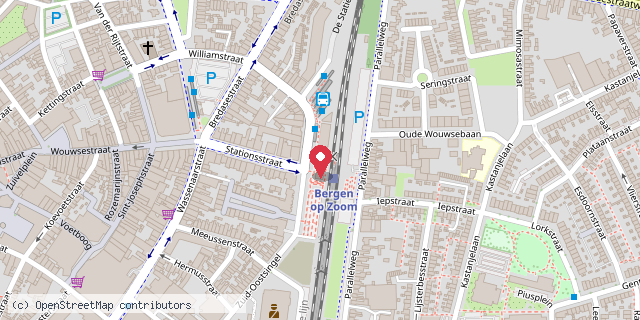 Een kaart met de locatie van Stationshuiskamer