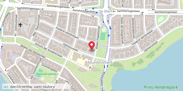 Een kaart met de locatie van Caetje