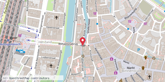 Een kaart met de locatie van Mini bieb centrum Den Bosch