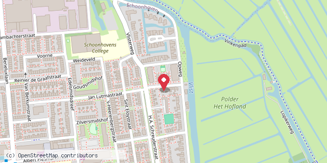 Een kaart met de locatie van Minibieb het boekentuintje
