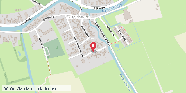 Een kaart met de locatie van Gerda Remminga
