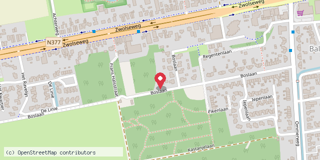 Een kaart met de locatie van De tuin-bieb