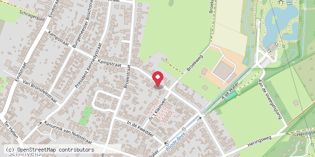 Een kaart met de locatie van Minibieb Het Snuffelhuisje