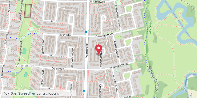 Een kaart met de locatie van T Van Wijk