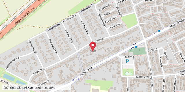Een kaart met de locatie van Dominique Boumans