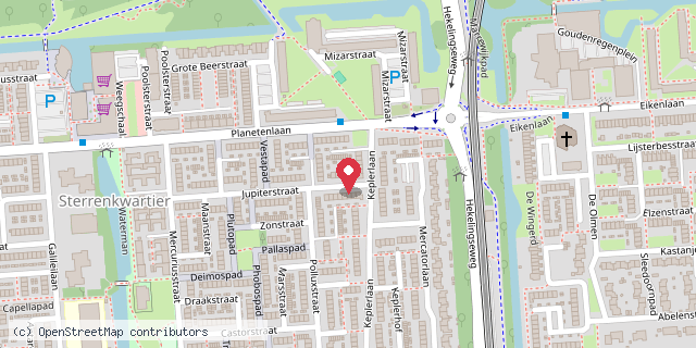 Een kaart met de locatie van Monique
