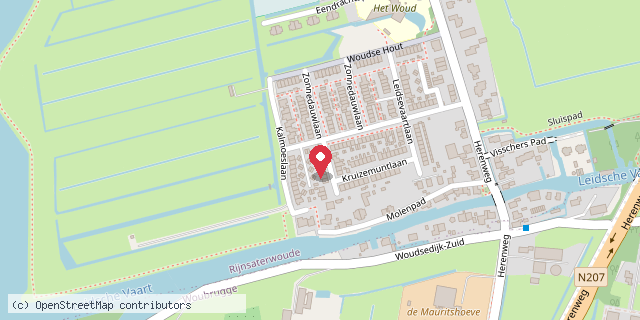 Een kaart met de locatie van Snuffelbieb