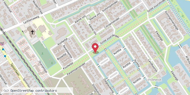 Een kaart met de locatie van Minibieb 45