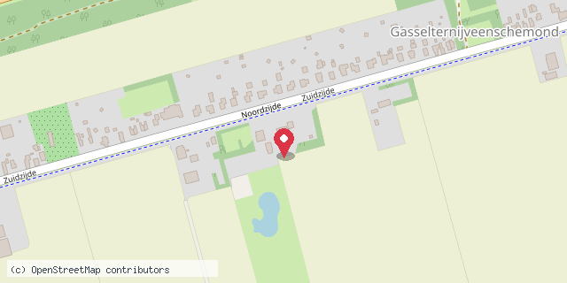 Een kaart met de locatie van 'Het Uilskuikennest' minibieb
