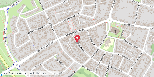 Een kaart met de locatie van Annemarie Krul