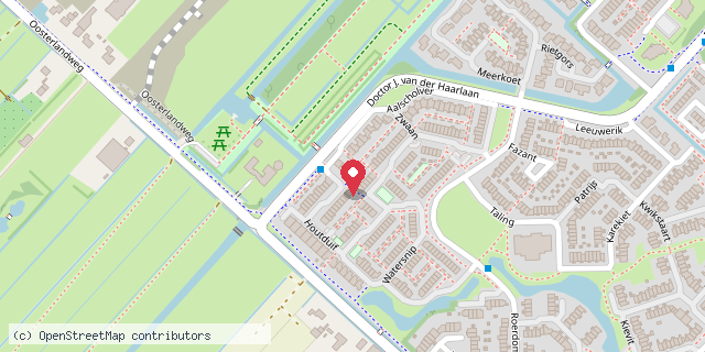 Een kaart met de locatie van Gonnie Woerden