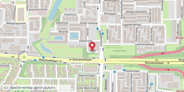 Een kaart met de locatie van Open Leercentrum