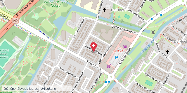 Een kaart met de locatie van Yolanda Klingeler
