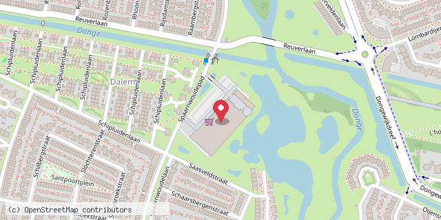 Een kaart met de locatie van Balans dagbesteding