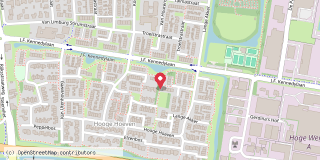 Een kaart met de locatie van Minibieb aloysia