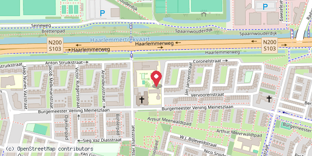 Een kaart met de locatie van De Henricus