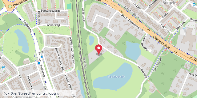 Een kaart met de locatie van Jobke
