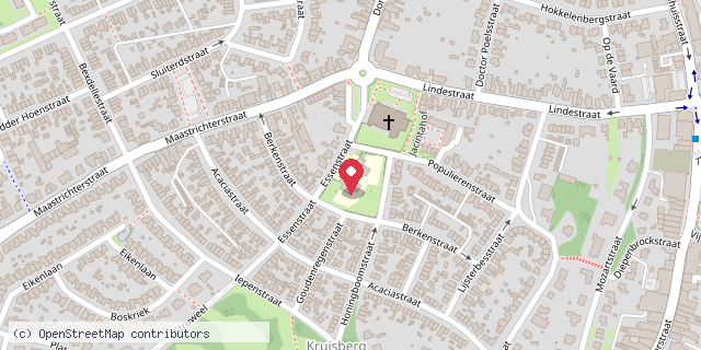 Een kaart met de locatie van Bs. De Caleidoscoop
