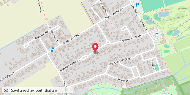 Een kaart met de locatie van Jordan De Poorter