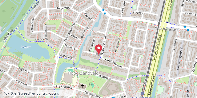 Een kaart met de locatie van Elisabeth Louws