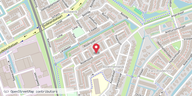 Een kaart met de locatie van Sabrina van Lienden