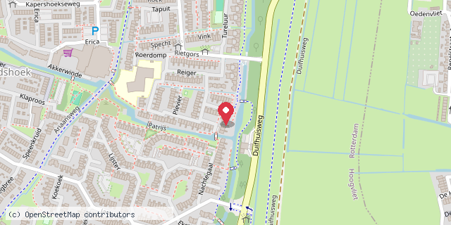 Een kaart met de locatie van Bij de buren