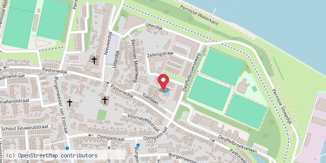 Een kaart met de locatie van Minibieb Zellingstraat Pernis