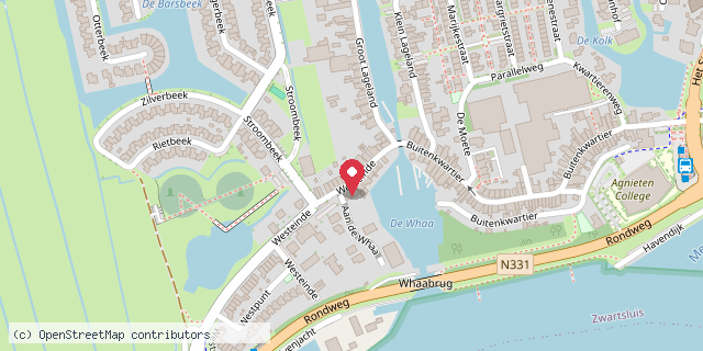 Een kaart met de locatie van Minibieb Swartesluys